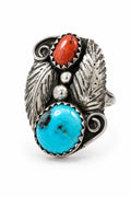 .925 Turquoise & Red Coral (5)