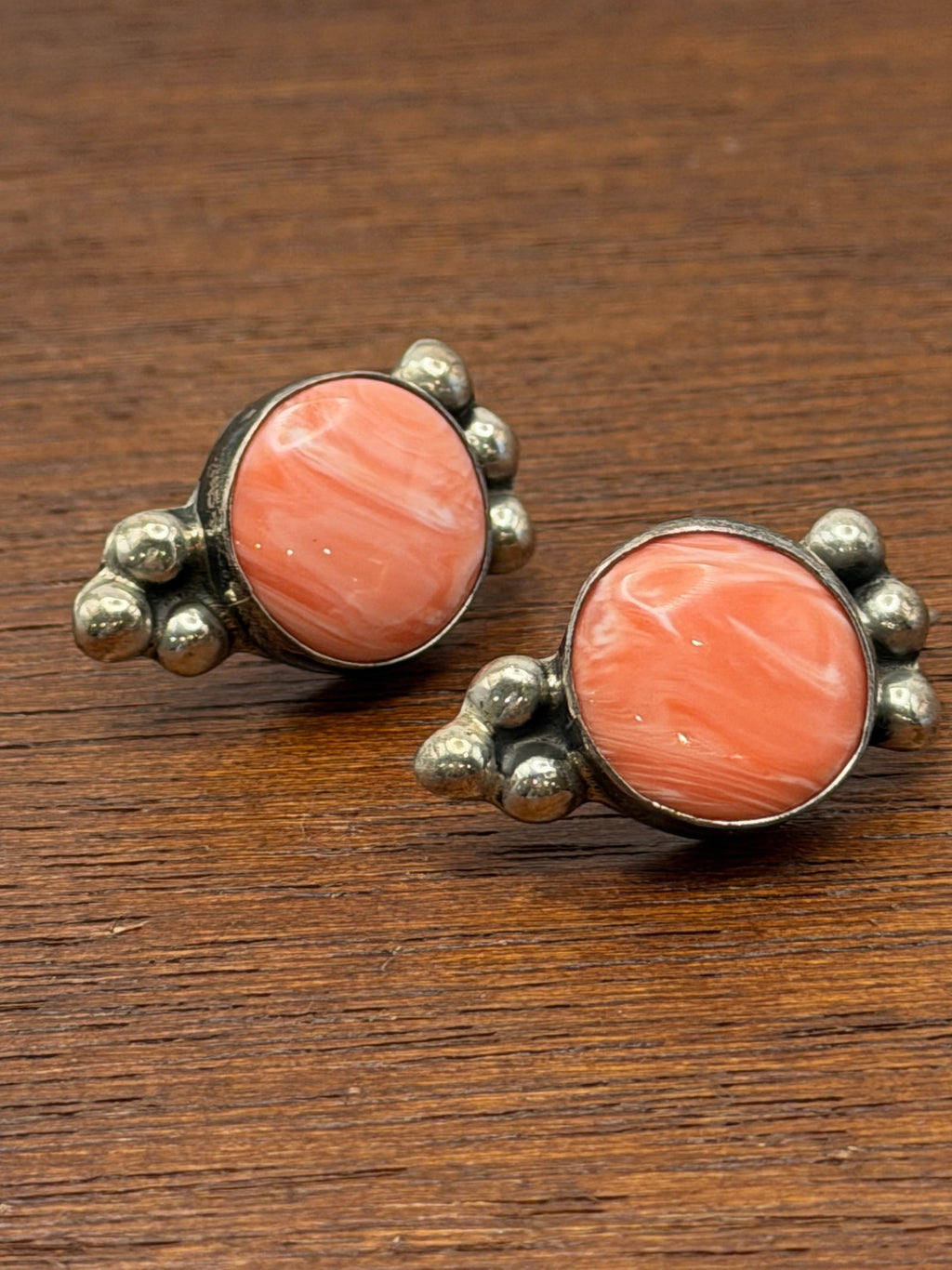 .925 Pink Conch Earring