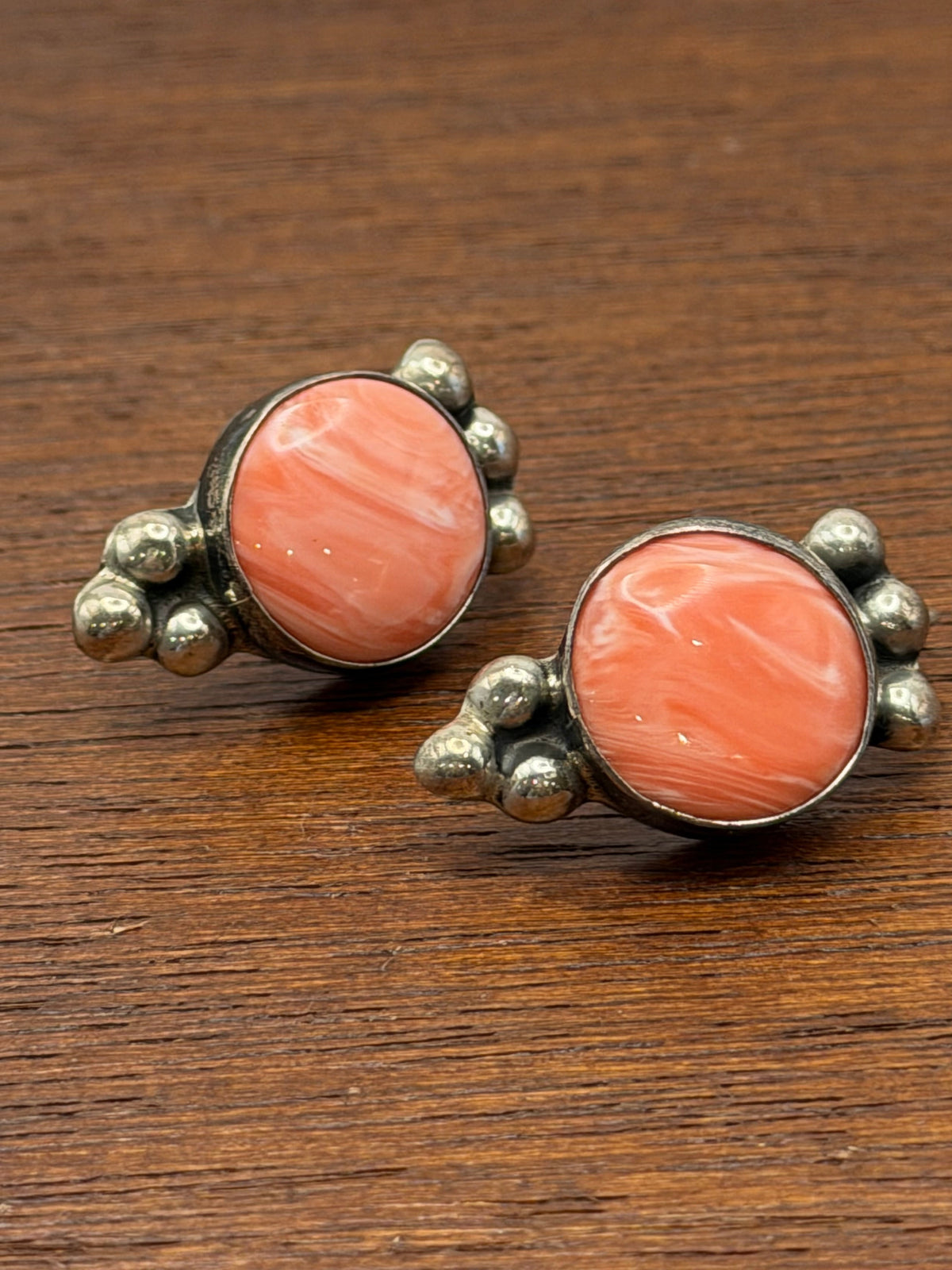 .925 Pink Conch Earring