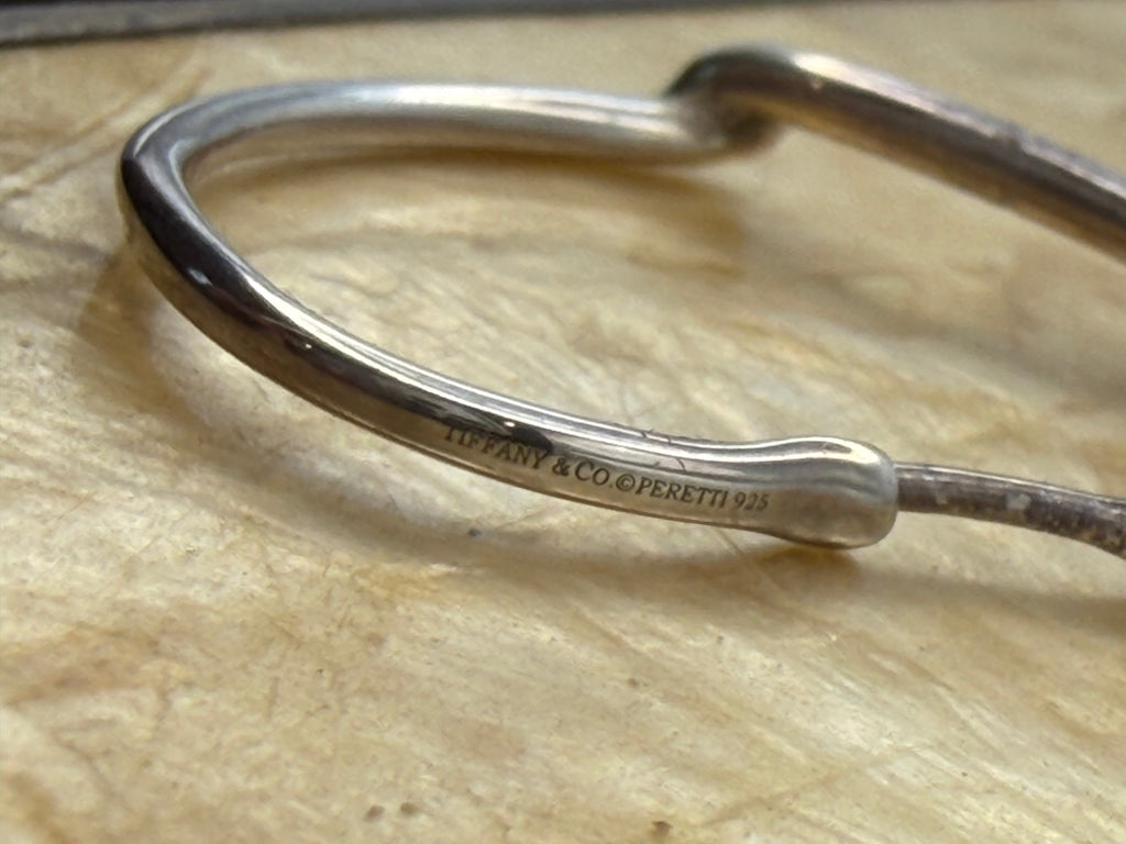 .925 Tiffany & Co. Elsa Peretti Open Heart Hoop Earrings