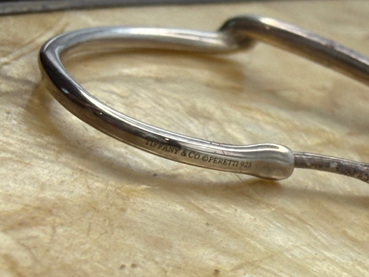 .925 Tiffany & Co. Elsa Peretti Open Heart Hoop Earrings