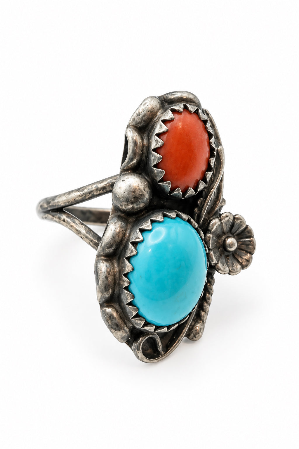 .925 Turquoise & Red Coral (5.5)