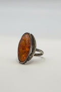 .925 Amber ring size 7