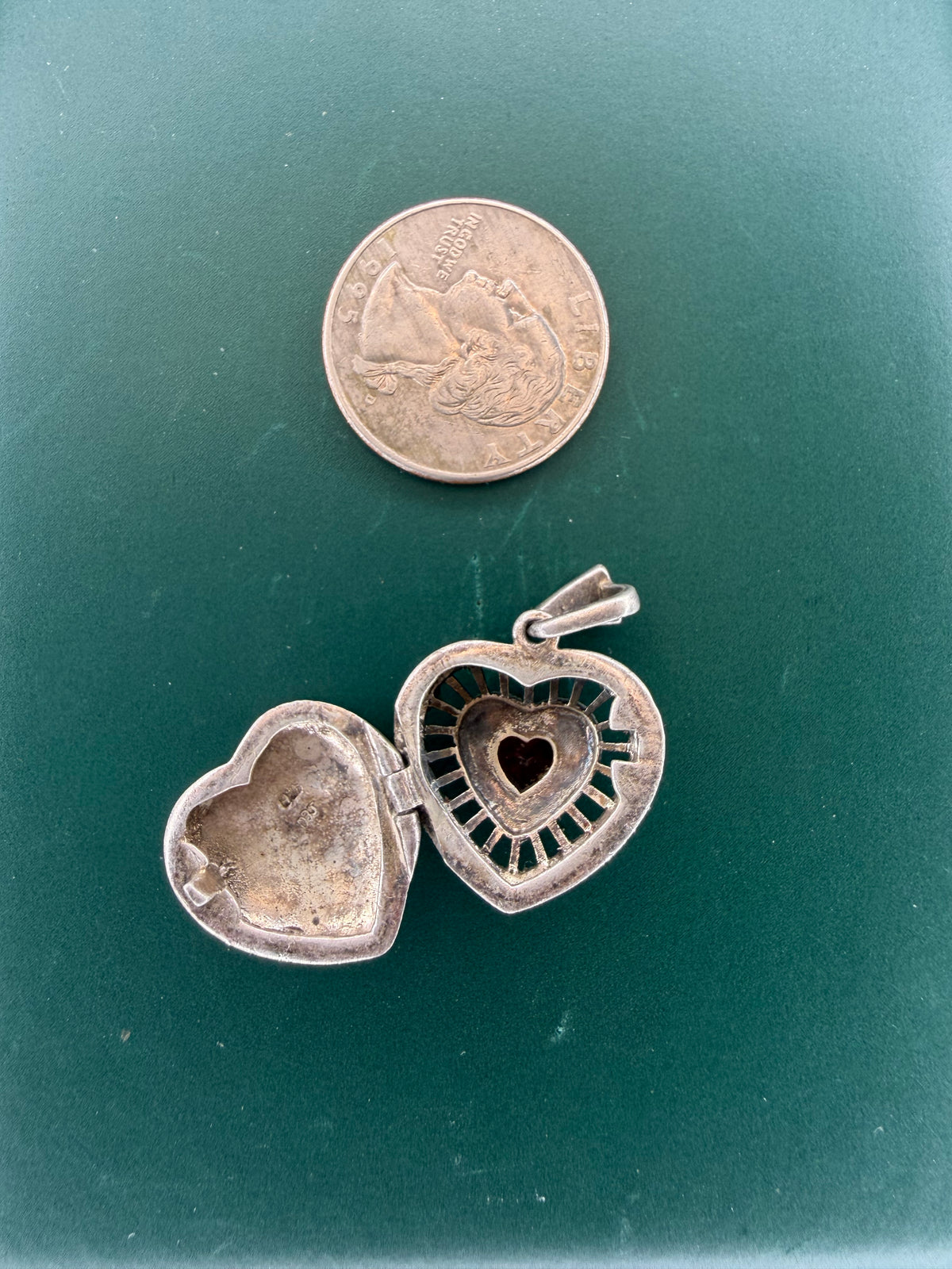 .925 Garnet Locket