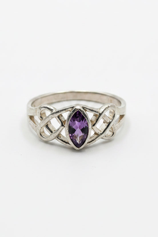 .925 Amethyst Ring Size 9
