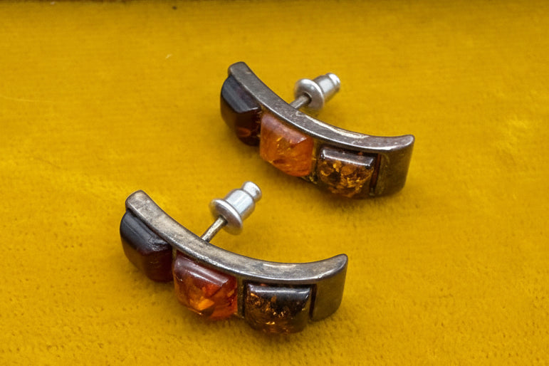.925 Amber Earring