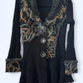 American Vintage Women's Black and Multi Cardigan