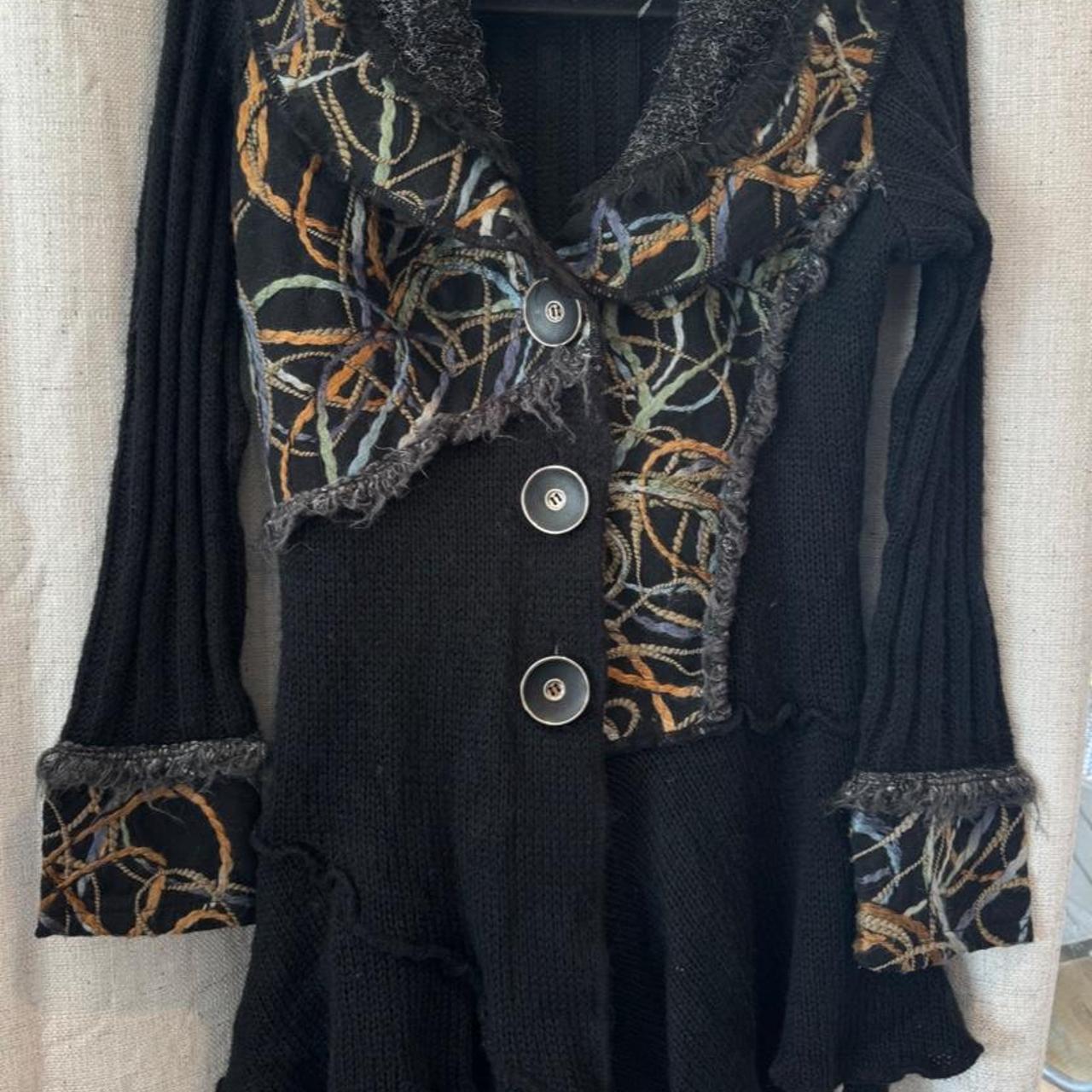 American Vintage Women's Black and Multi Cardigan
