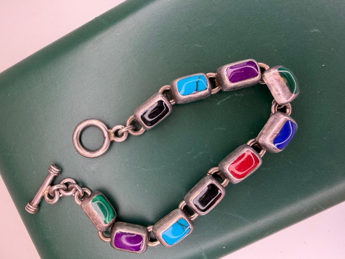.925 Stone Inlay Bracelet
