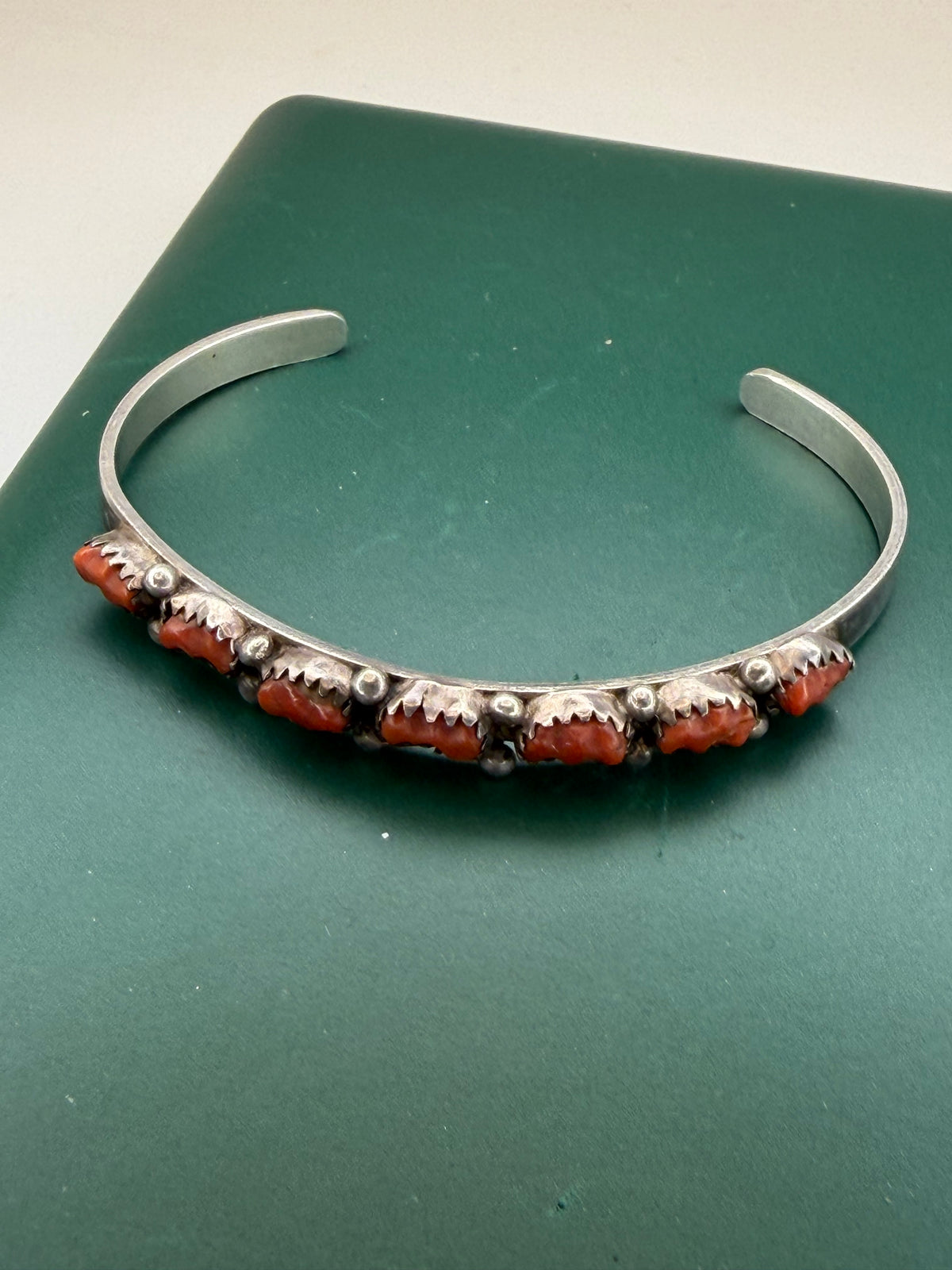 .925 Red Coral Cuff