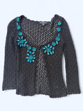 Betsey Johnson Crochet Cardigan XS