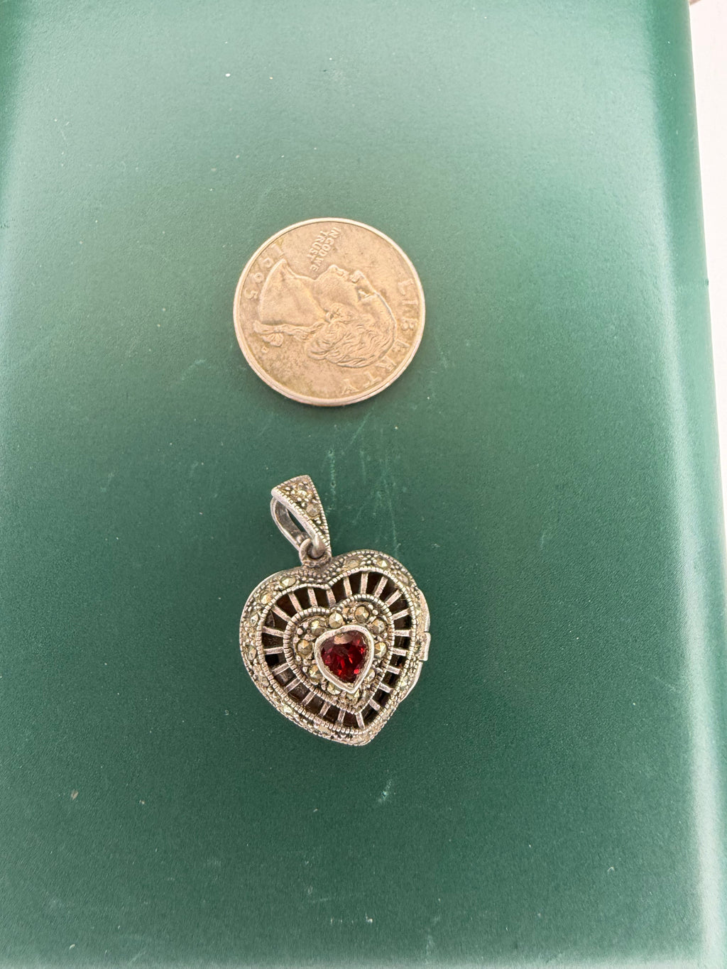 .925 Garnet Locket