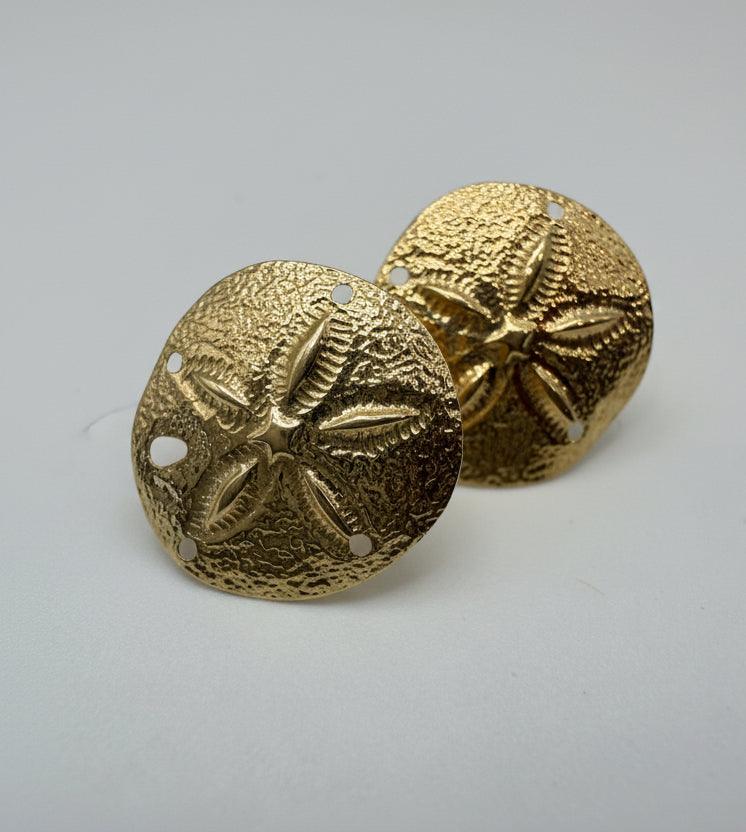 14k Gold Sanddollar Studs