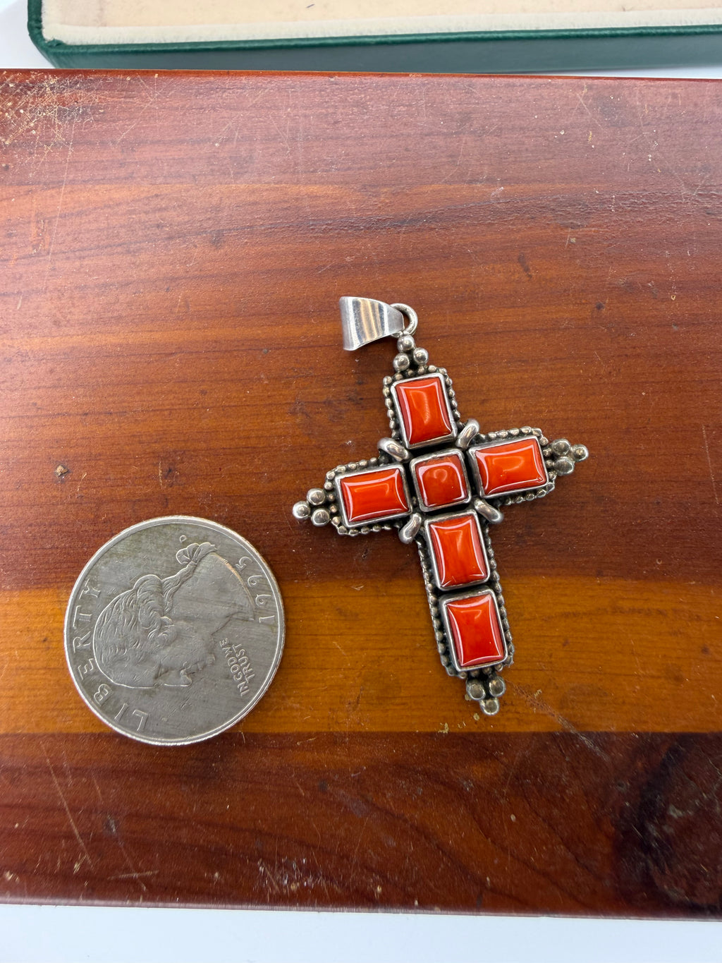 .925 Red Coral Pendant