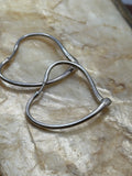 .925 Tiffany & Co. Elsa Peretti Open Heart Hoop Earrings