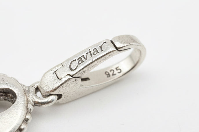 .925 Caviar “e” Charm