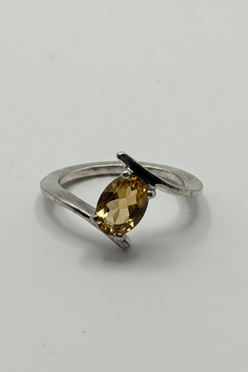 .925 Citrine Ring Size 3