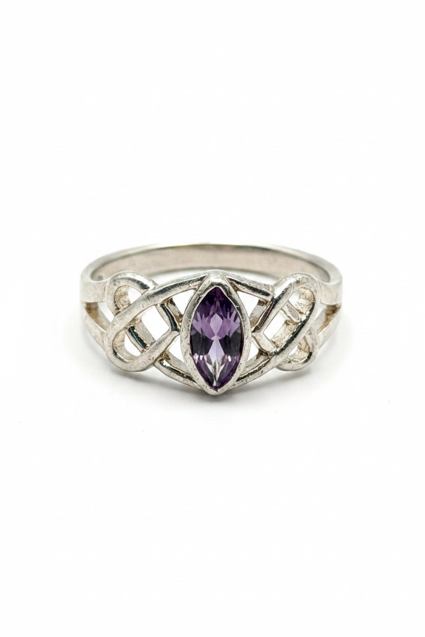 .925 Amethyst Ring Size 9