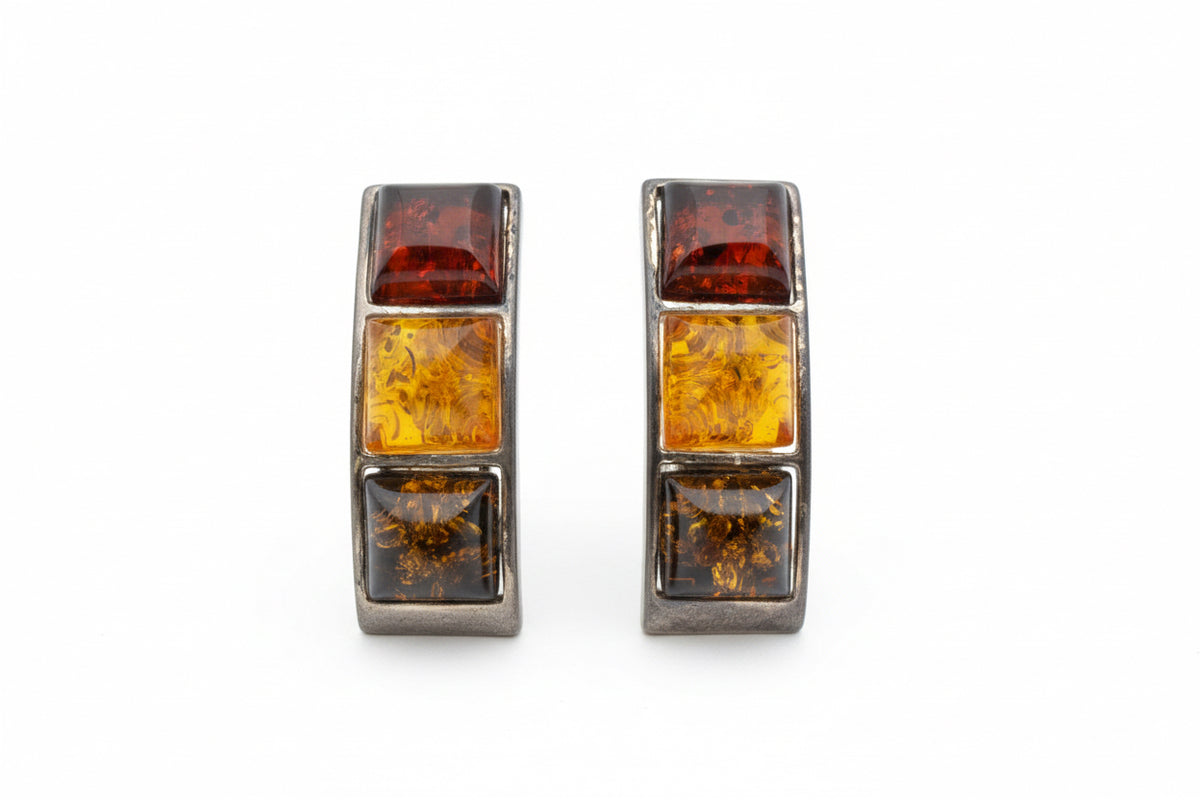 .925 Amber Earring