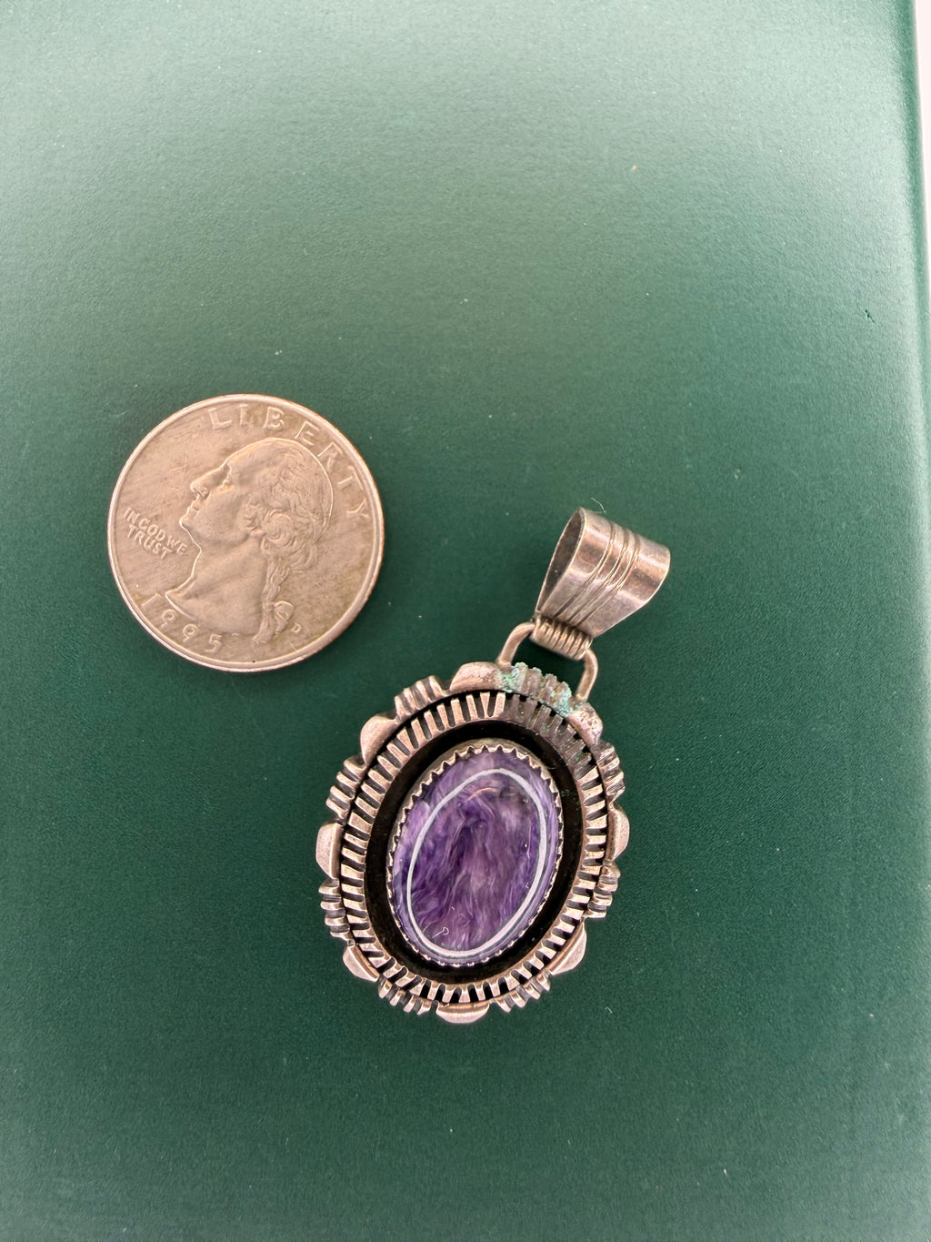 .925 Purple Stone Pendant
