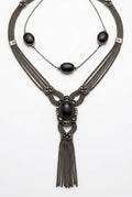 .925 Black Onyx Necklace Set
