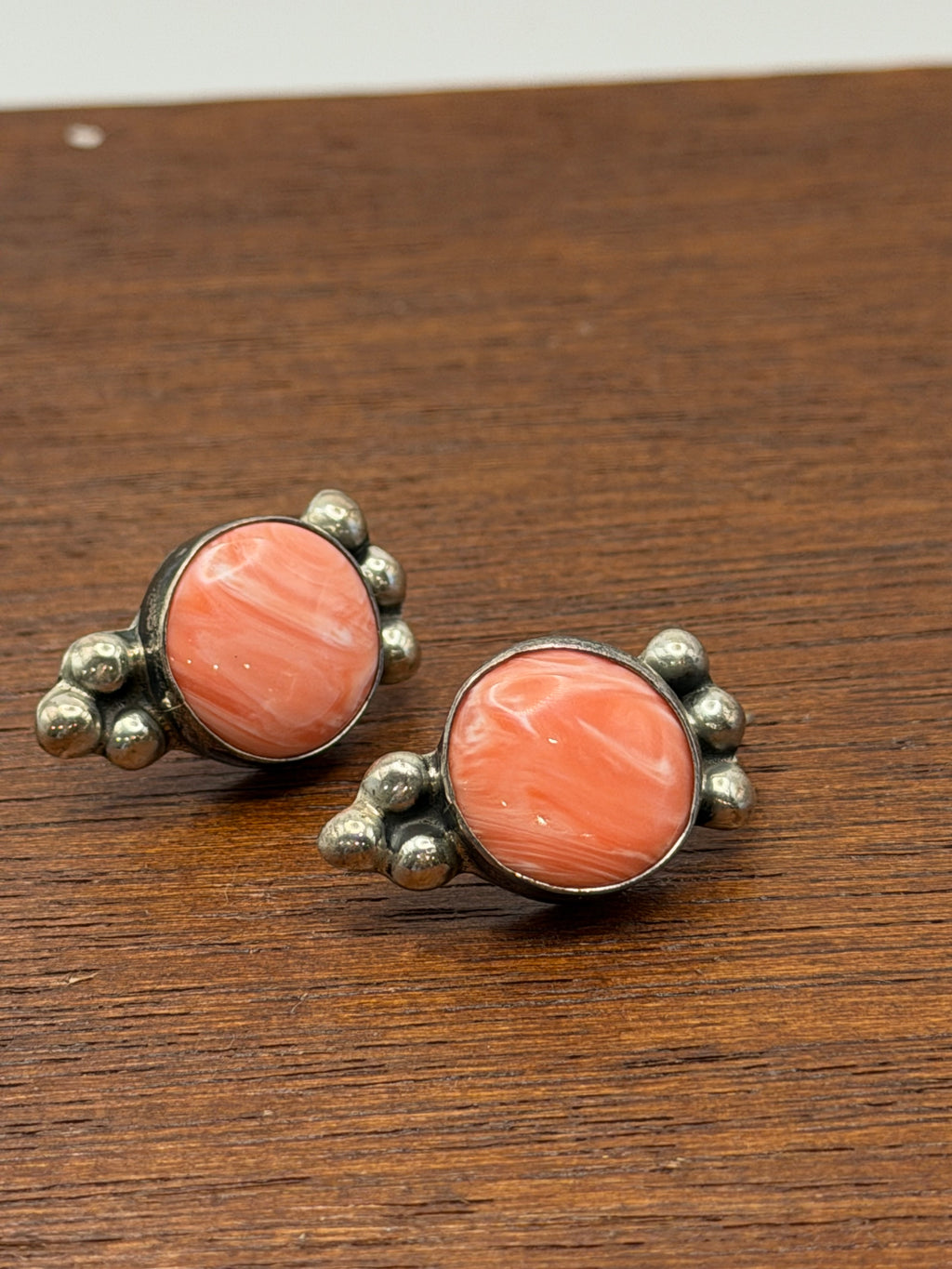 .925 Pink Conch Earring