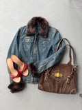 MAXX suede shoulder bag