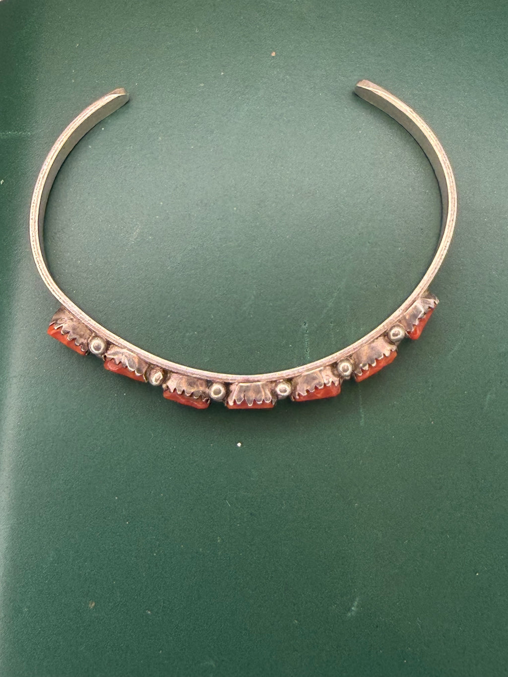 .925 Red Coral Cuff