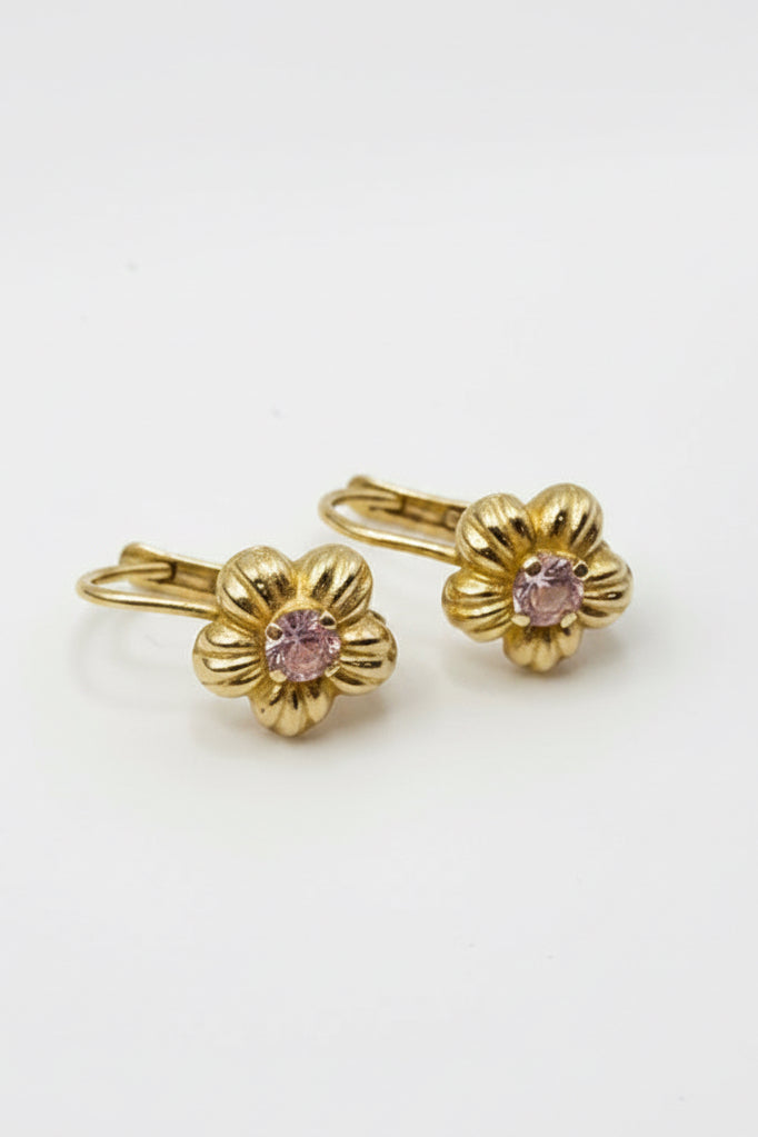 14k Gold Floral Earring